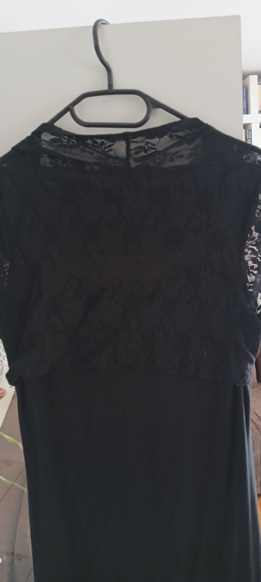 Czarna sukienka z koronką George rozmiar 16, 44