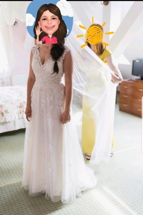 Suknia ślubna Mori Lee Kennedy 8206 + długi welon idealna