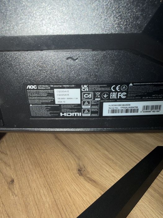 Monitor Gaming Curvo AOC G4 CQ32G4VE (31,5'' - QHD - 0,5 ms - 180 Hz)