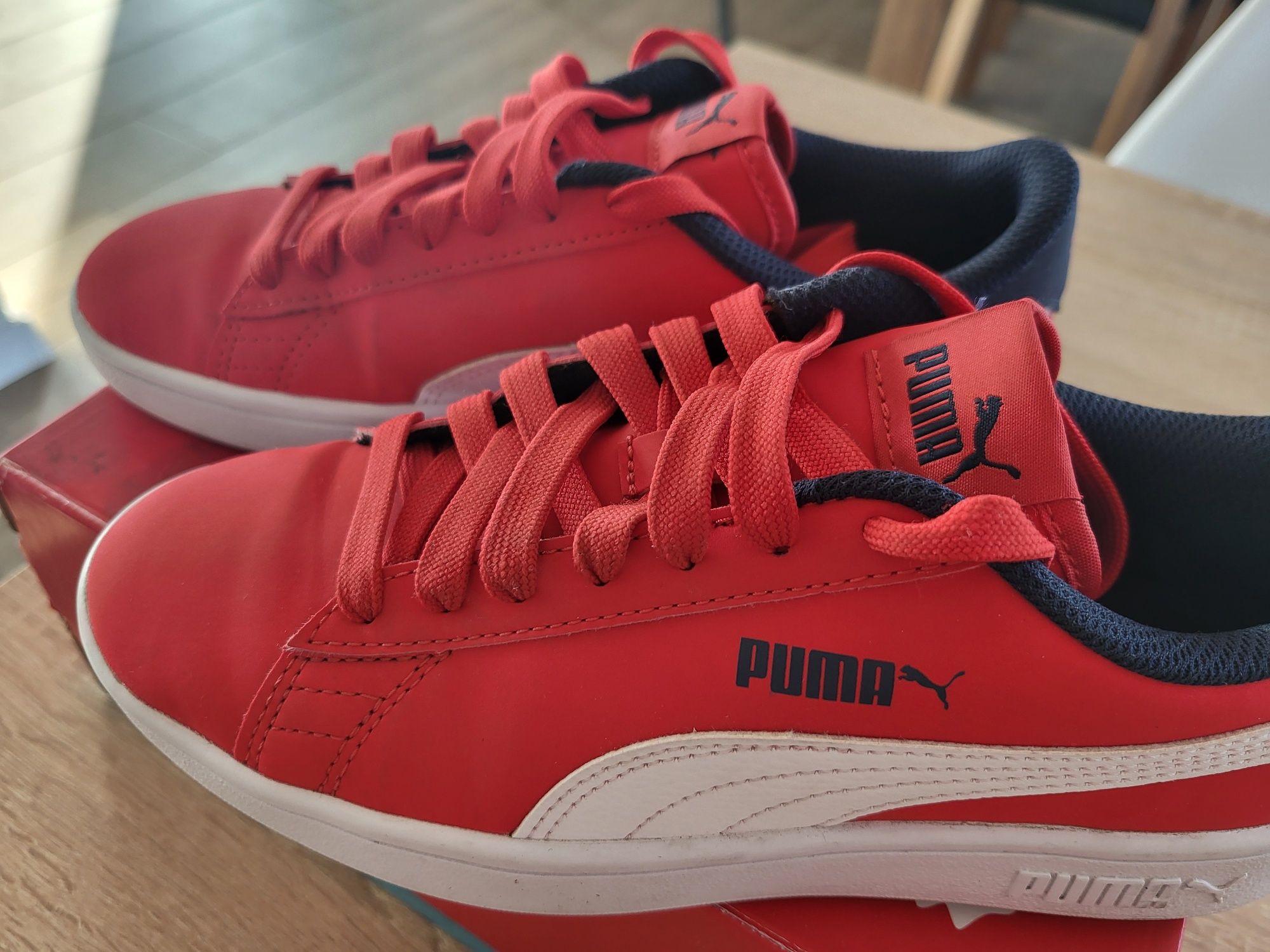 Puma Sneakersy Smash V2 Buck Junior Czerwony