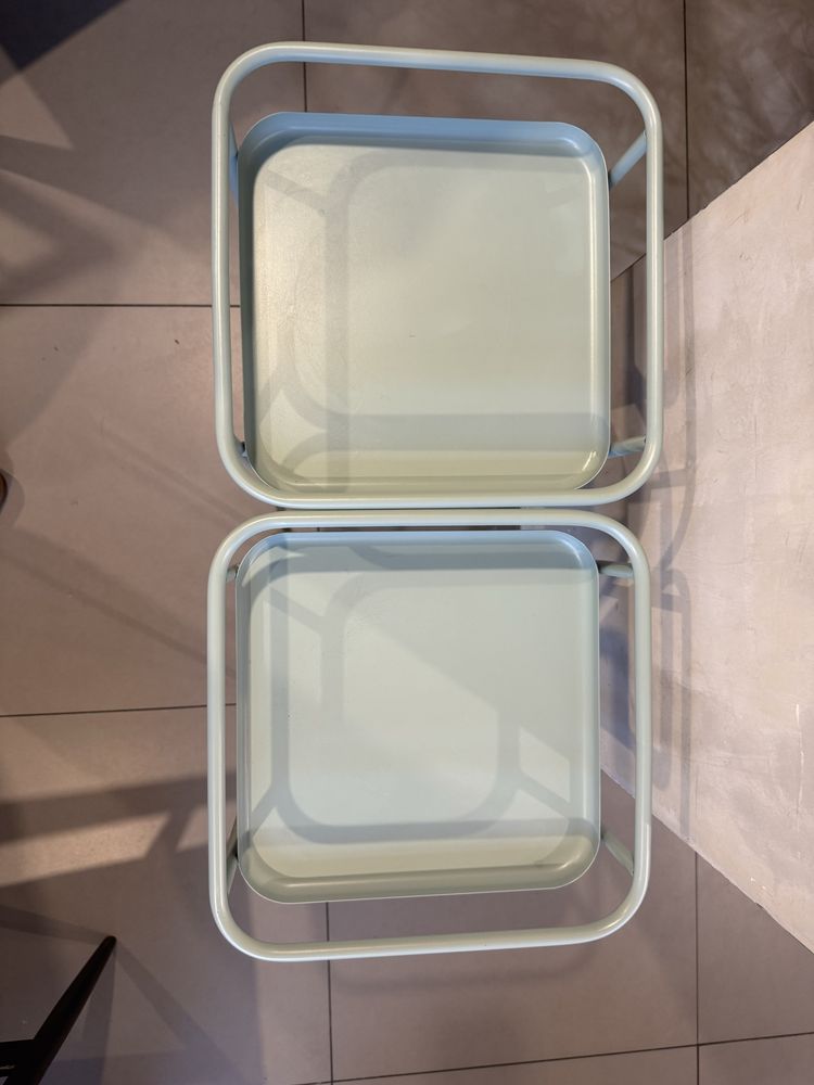 Stojak na kwiaty ikea zielony metalowy loft