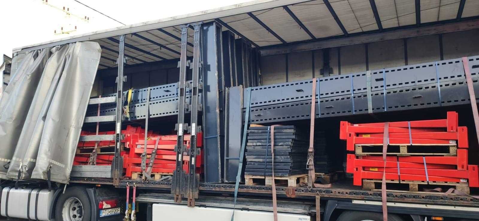 Regały wspornikowe dwustronne magazynowe do profili drewna dłużyc H500