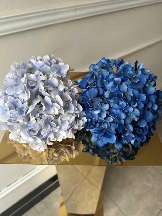 Hortensja sztuczna wyrobowa duża głowa biała różowa niebieska bordo