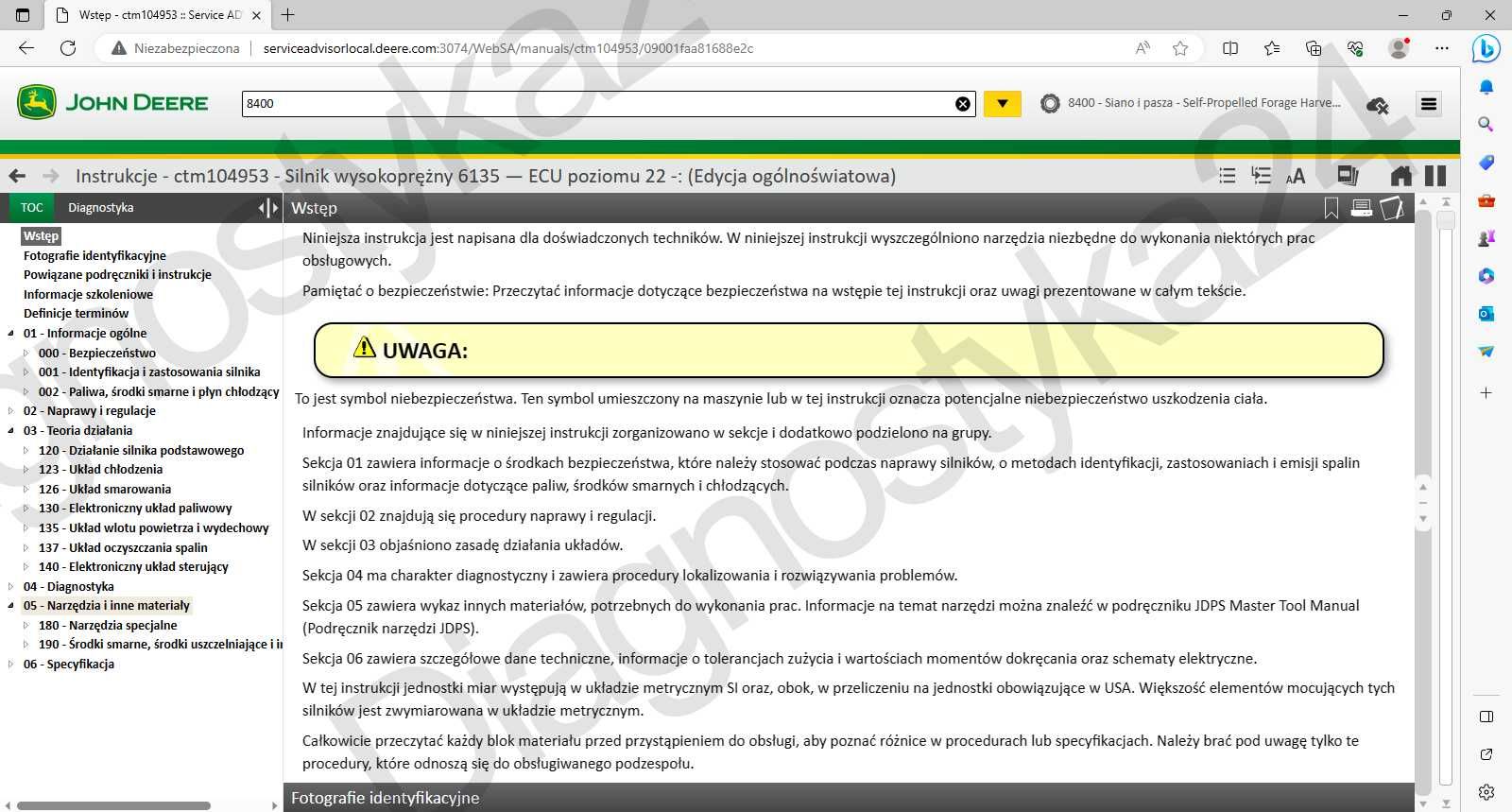 ZESTAW DIAGNOSTYCZNY John Deere EDL V2 Serwisówka ASO Maszyny Rolnicze