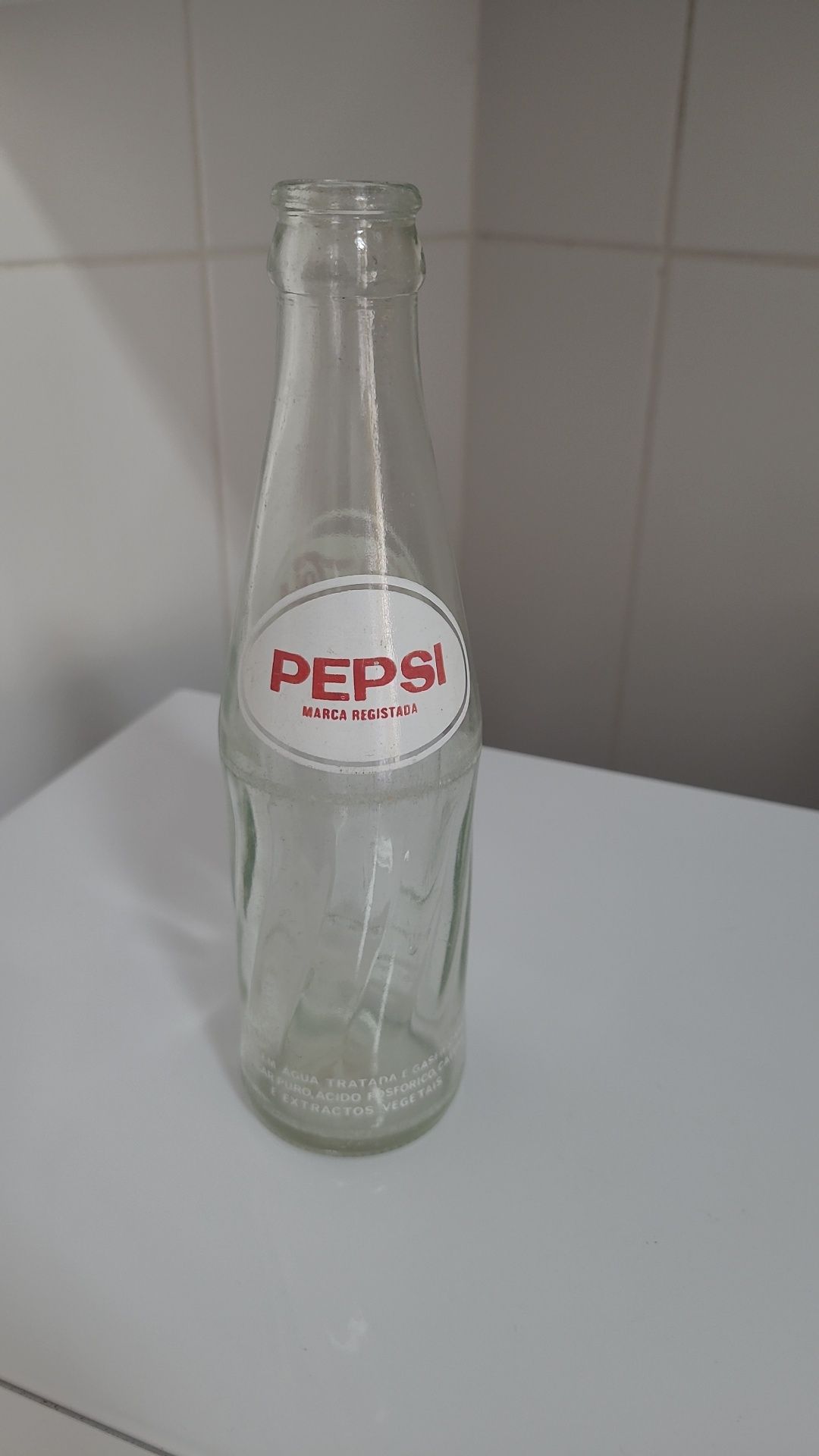 Garrafa antiga de Pepsi-Cola pirogravada, 200cc