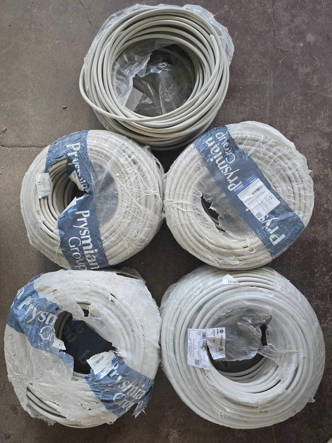 Przewody elektryczne 465m - 3x2,5,    60m i 35m -5x2,5