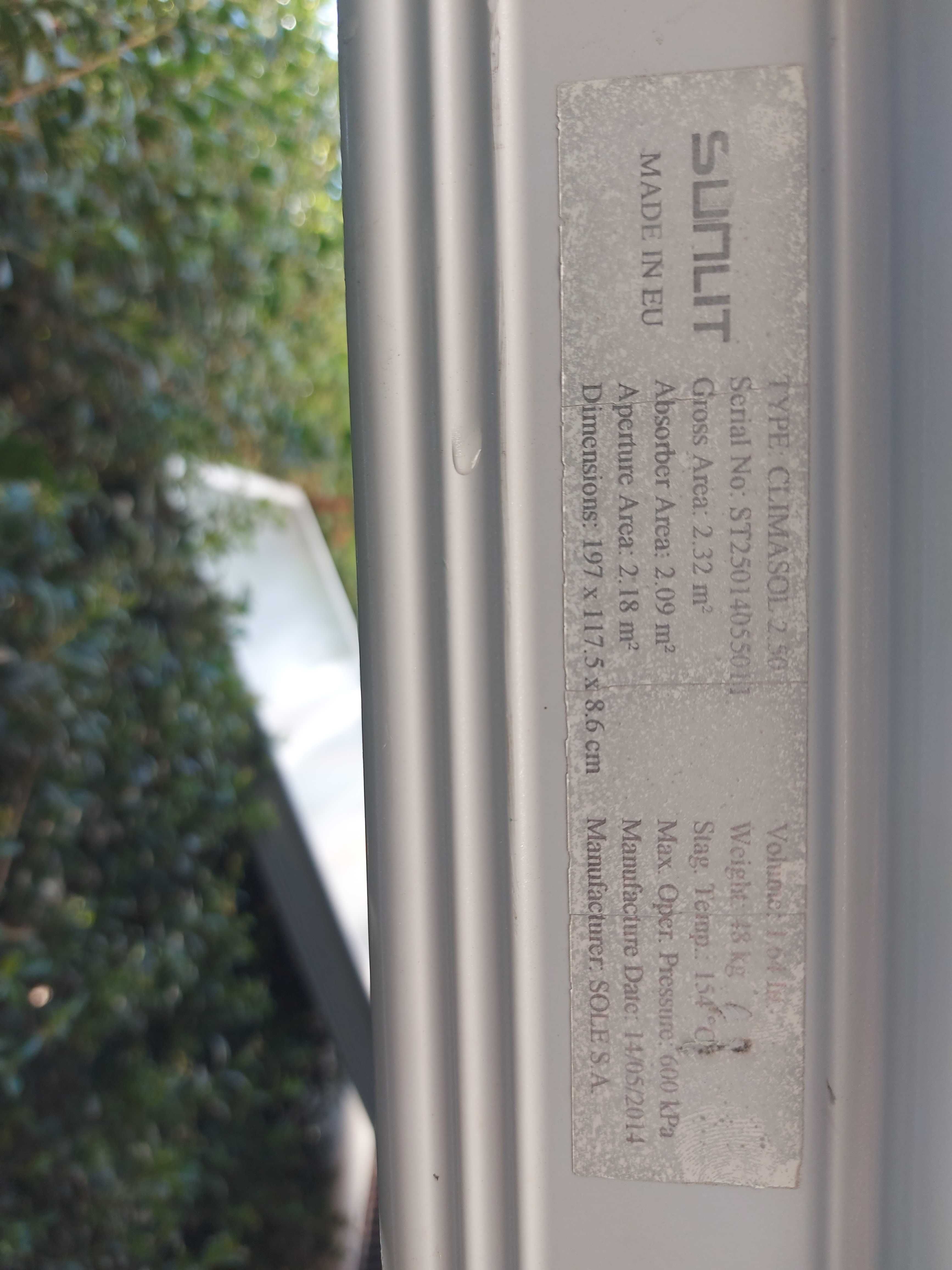 Painéis Solares Térmicos 2.5M2 de Área