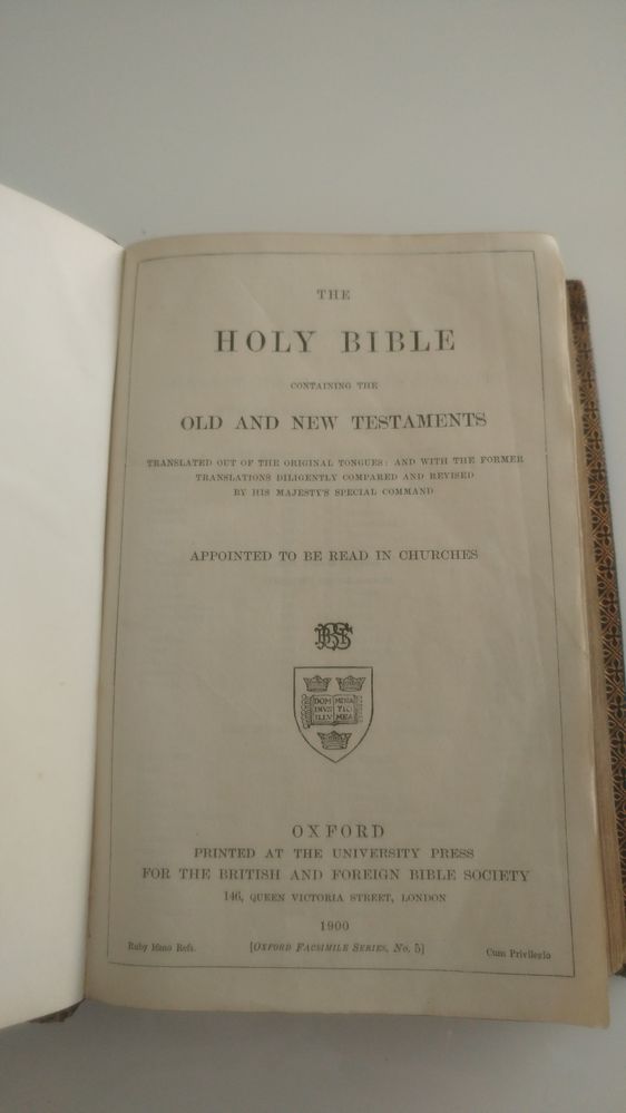 Biblia w jezyku angielskim z 1854 roku