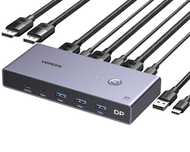 KVM Переключатель DisplayPort 1.4 DP 8k 4k 240hz 165hz 144hz Ugreen