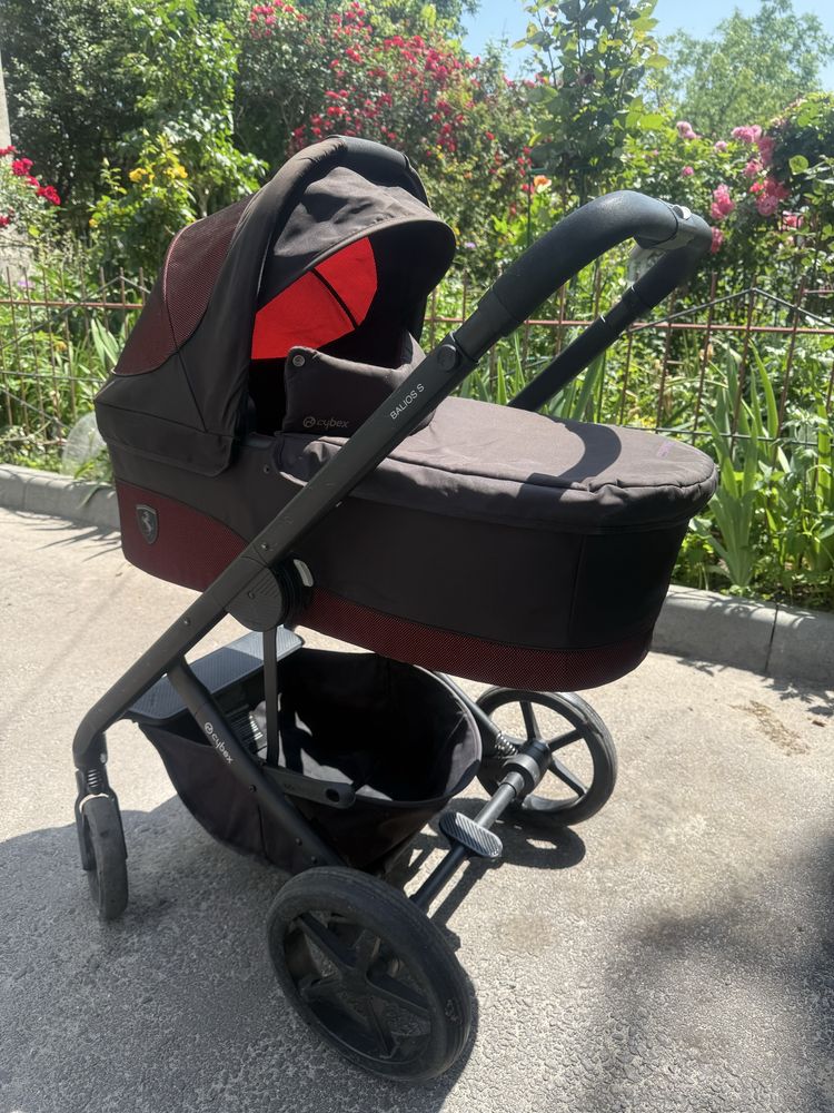 Коляска 2в1 cybex balios S Ferrari + манеж і розвиваючий коврик
