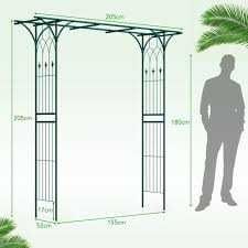 pergola łuk ogrodowy 205cm stalowa na róże kwiaty