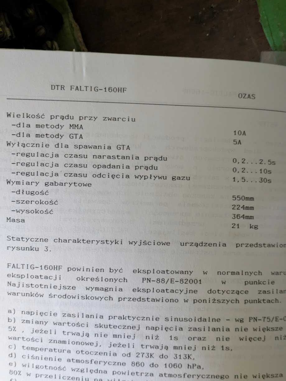 Spawarka OZAS Faltig 160HF