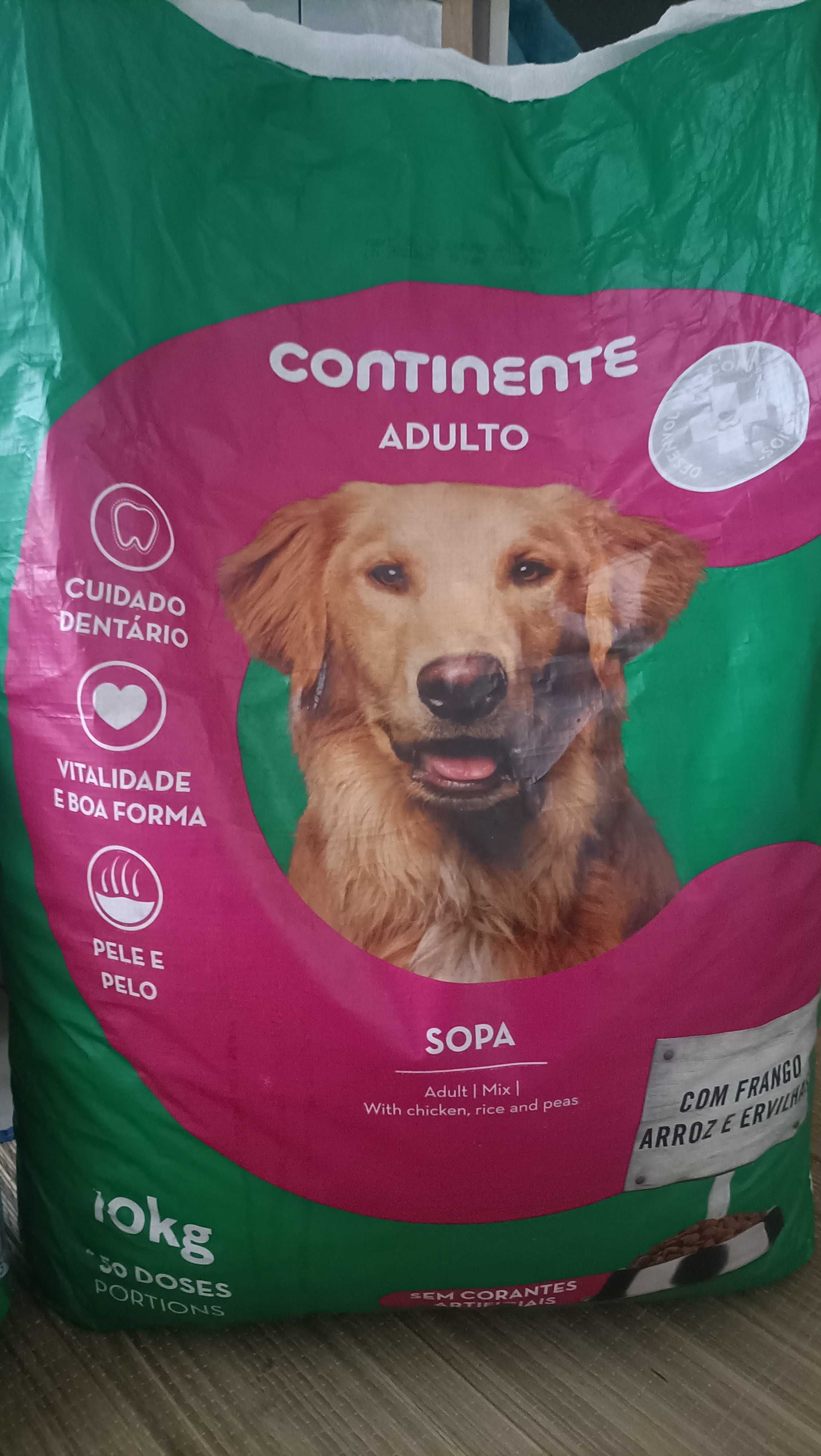 RAÇÃO SECA 10KG Continente frango arroz e ervilhas