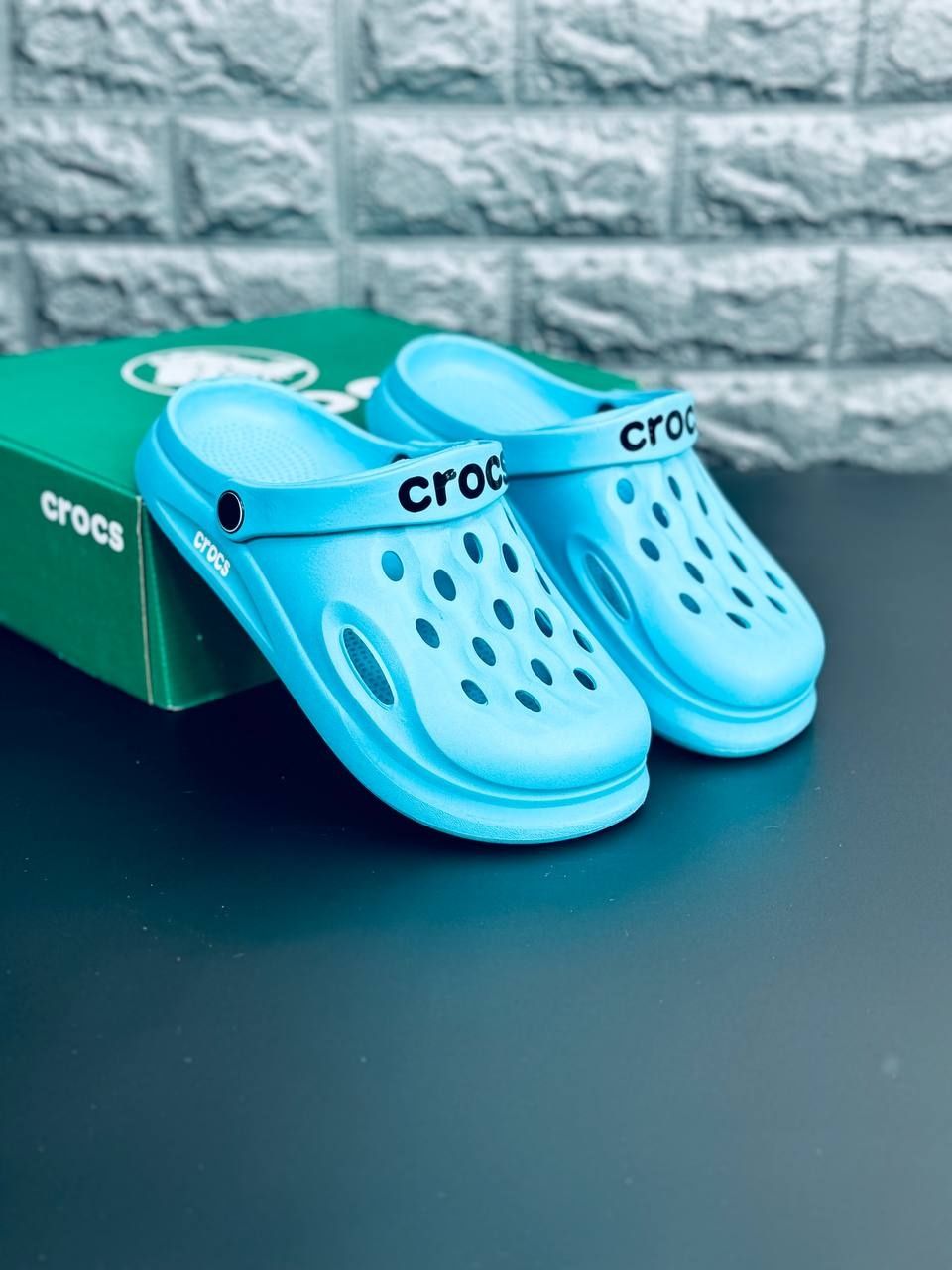 ЖЕНСКИЕ кроксы Crocs шлёпанцы Крокс бирюзового цвета 36-41