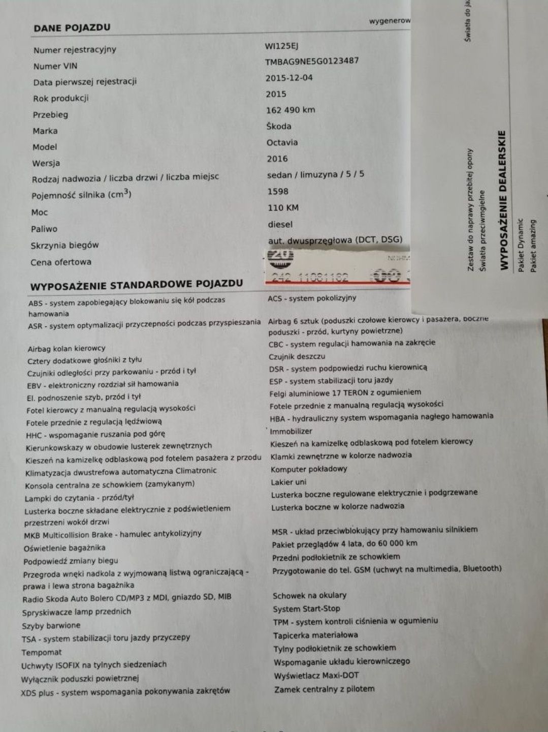 Zadbana Skoda Octavia III. 2 właściciel. Bdb stan.