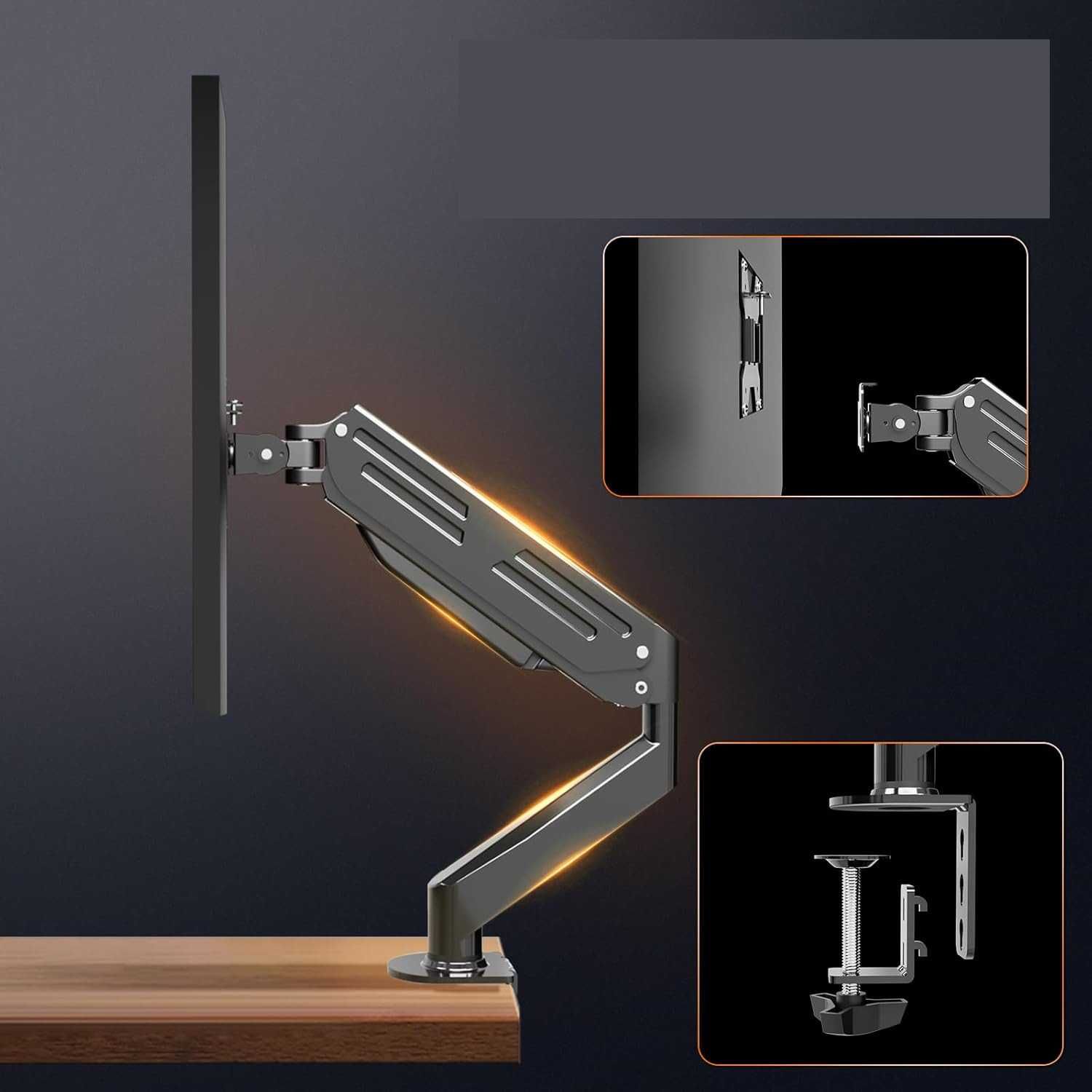 Bracwiser Pojedyncze ramię monitora 17-27 cali do 6kg VESA 75/100mm