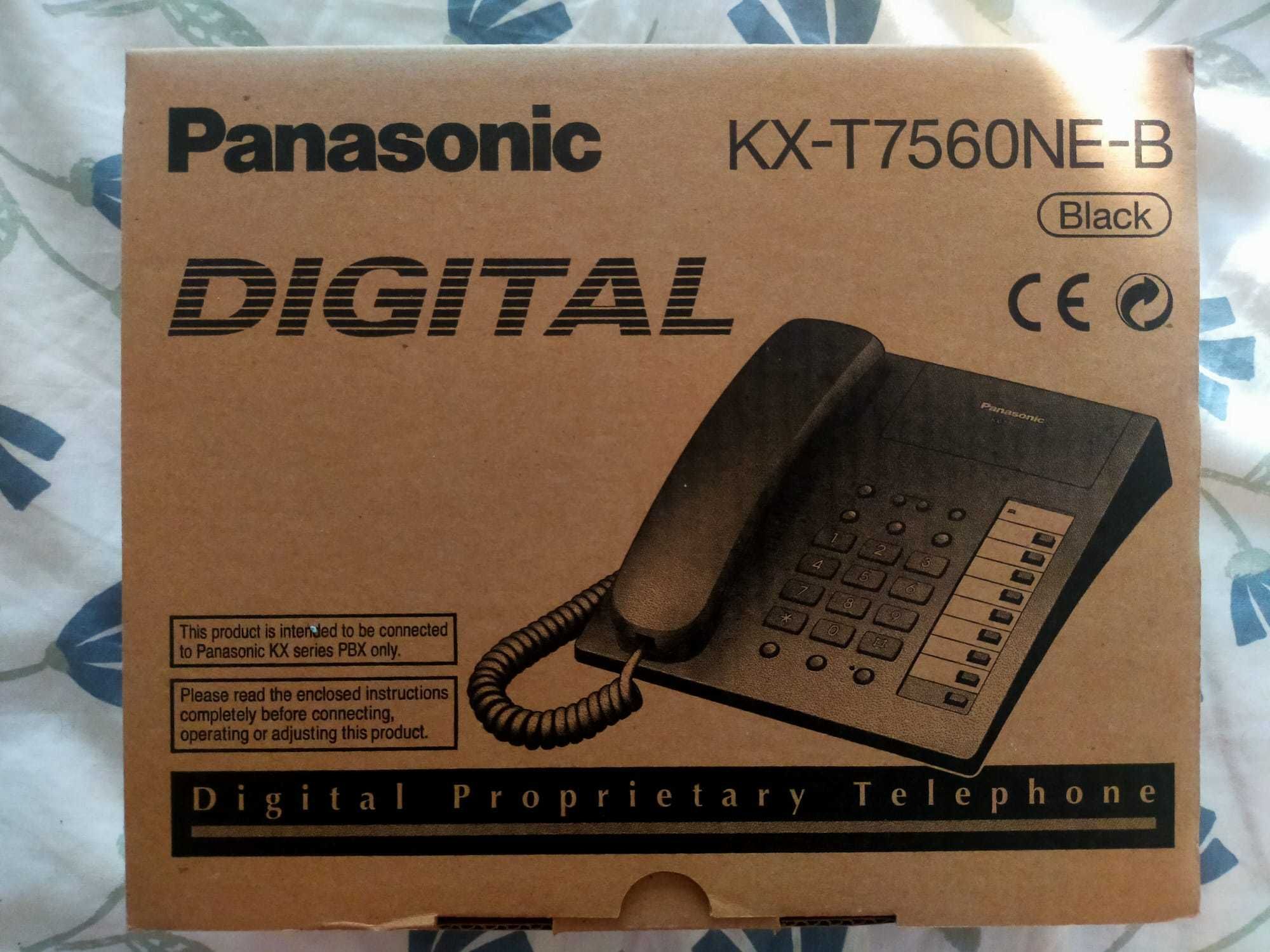 Telefone fixo de escritório Panasonic Digital preto