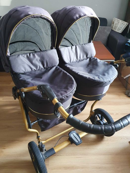Wózek dla bliźniąt 3w1 Mikado Gold Star