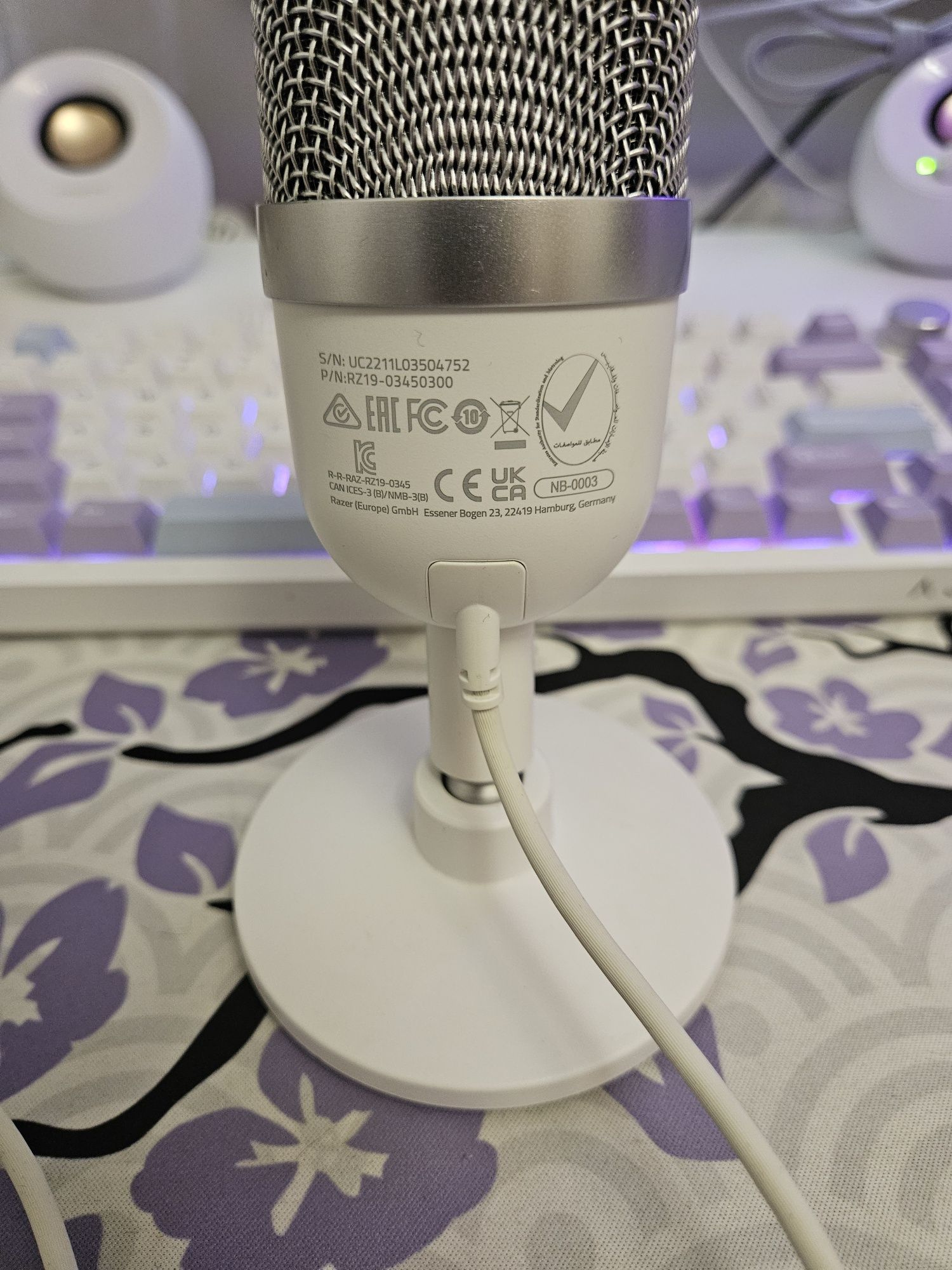 Mikrofon Razer Siren Mini biały