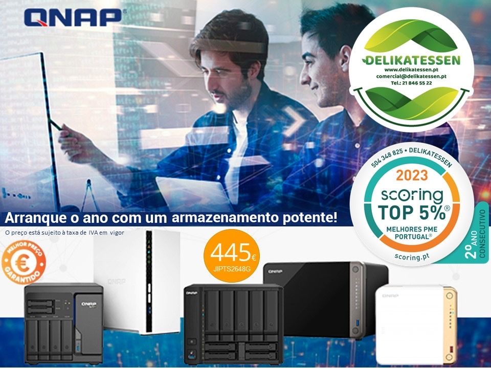 NAS QNAP - Arranque o Ano com um armazenamento potente. Delikatessen.pt