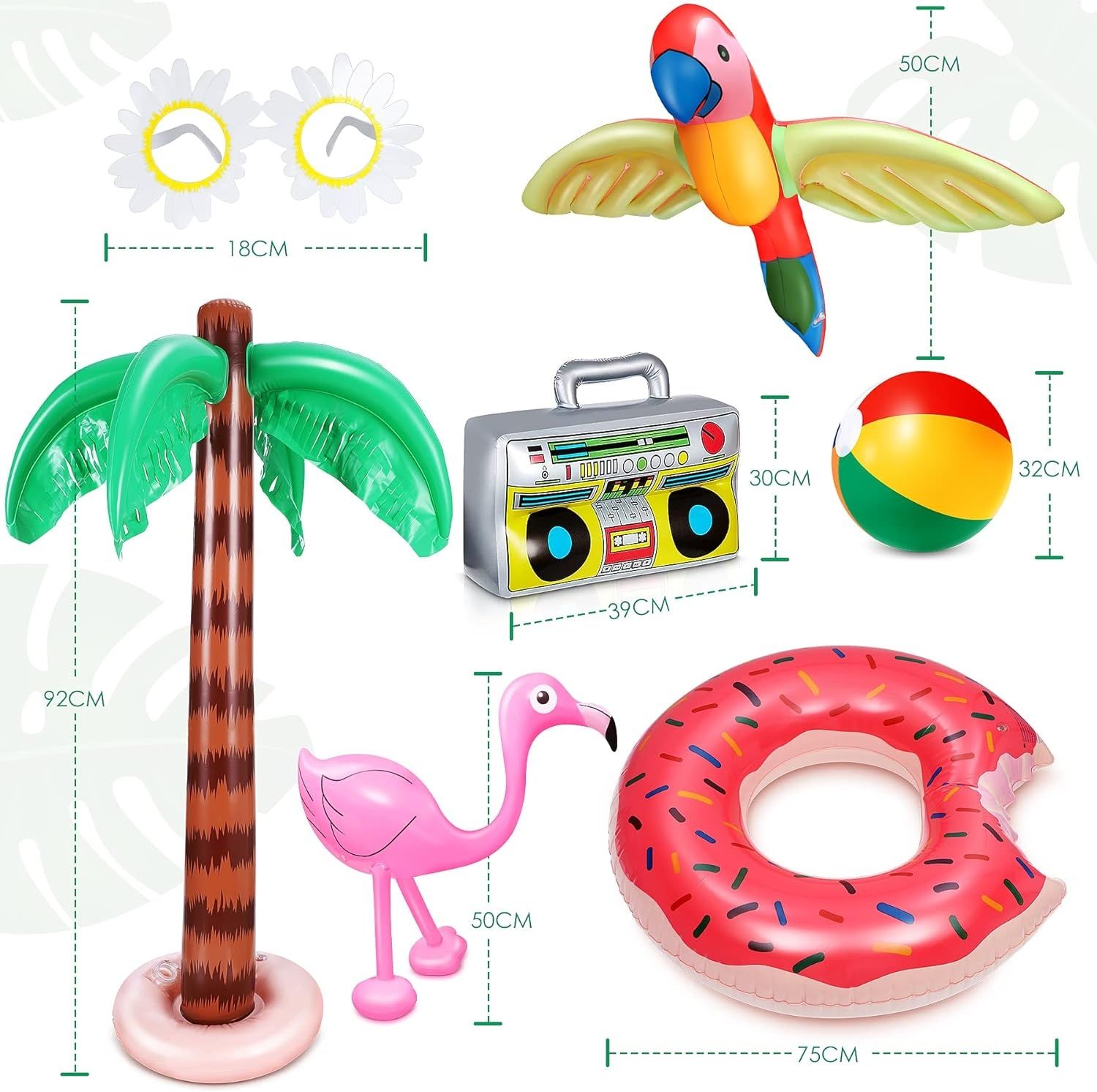 8 flutuadores insufláveis piscina ou mar + 2 óculos  NOVO ENVIO GRÁTIS