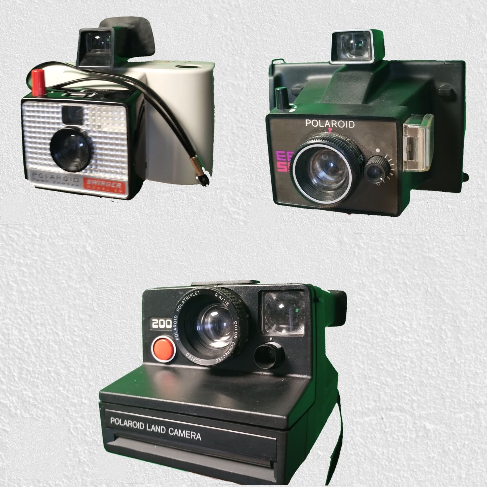 Insta aparaty: Polaroid Land camera 2000 / Polaroid EE55 /PolaroidSM20