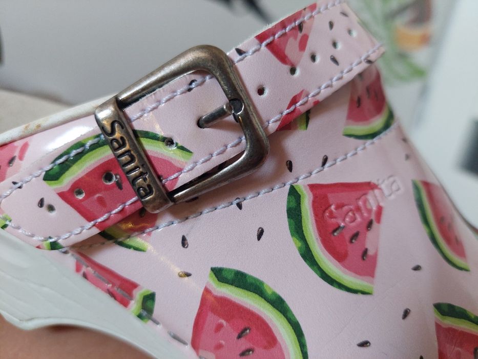 Sanita Damskie buty typu Construction arbuzy watermelon r.37 chodaki d