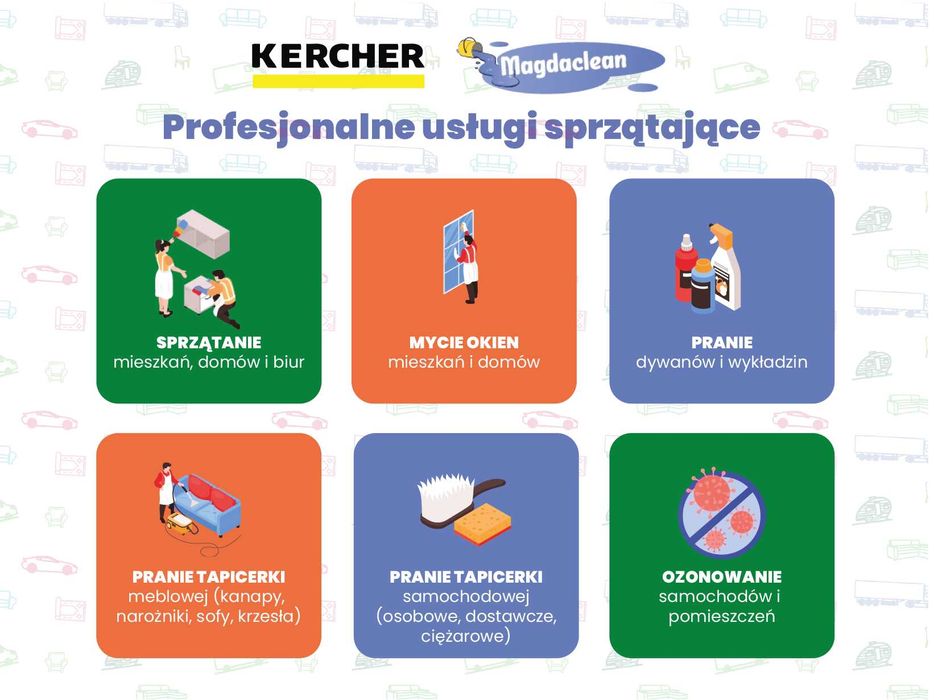 KERCHER pranie dywanów, kanap, narożników, krzeseł, itp. + GRATIS !!!