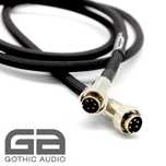 0.75m DIN Naim Interconnects - srebro - made in GB