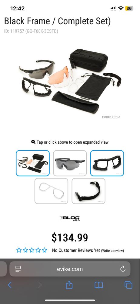 Тактичні, балістичні  окуляри BLOC TACTICAL EYEWEAR