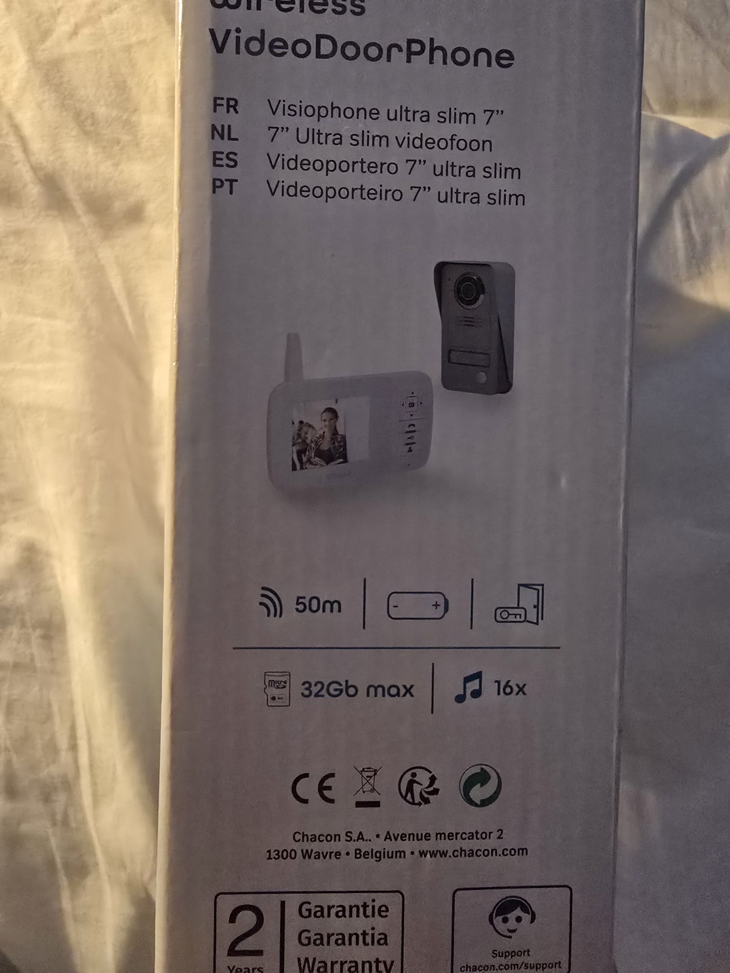 Chacon vídeo porteiro sem fios novo selado