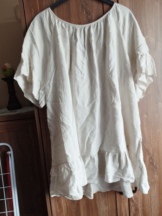 Bluzeczka elegancka beżowa z wiskozy włoskiej