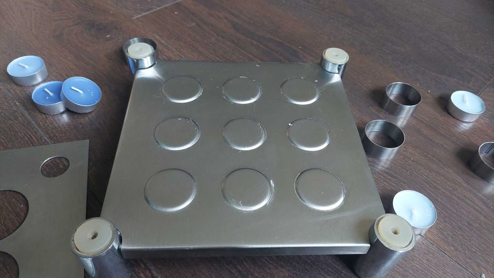 Płyta wielofunkcyjna: podst. na tort, podgrzewacz jedzenia, świecznik