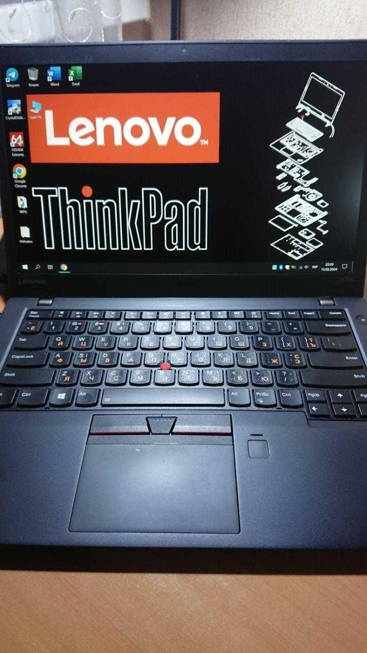 Ноутбук Lenovo ThinkPad T470S 14IPS/i5-6300U, 8/240SSD-новий, без АКБ