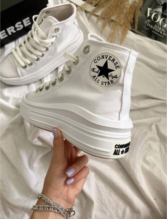 Кеды converse chuck taylor move high white кеди converse кроссовки