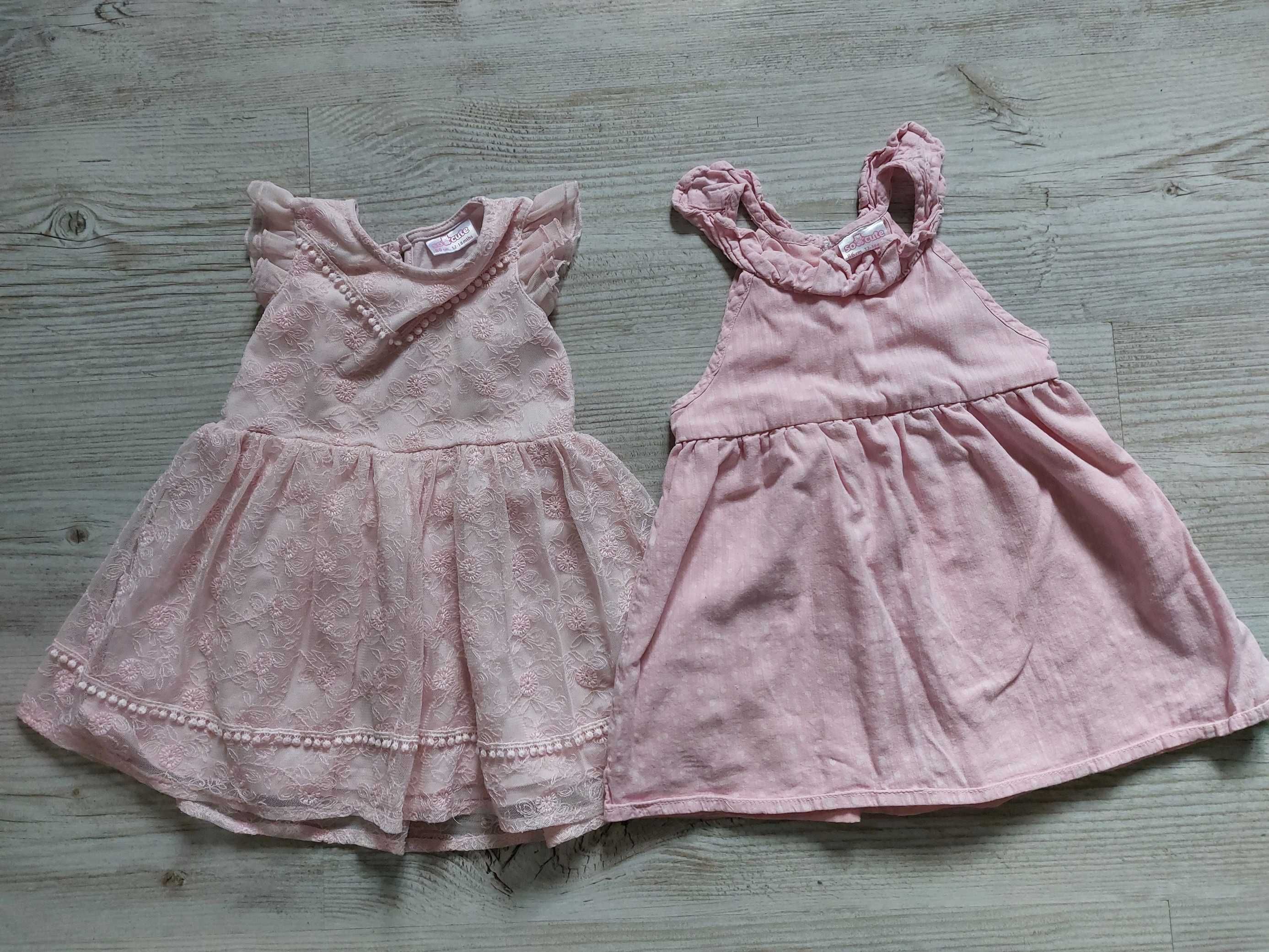 sukienki różowe dla dziewczynki rozmiar 86 na lato