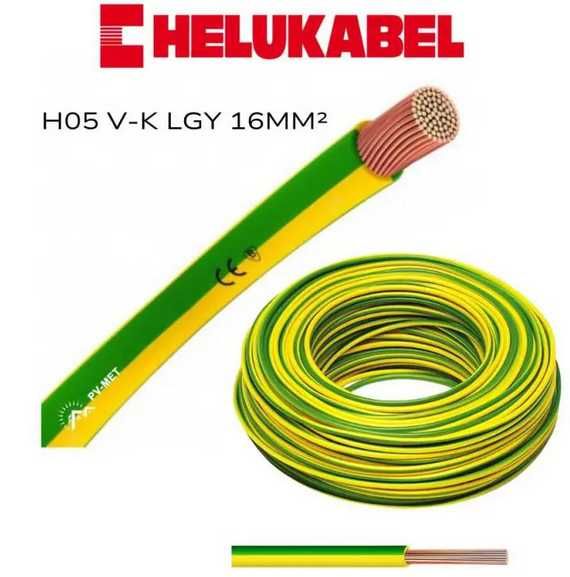 Przewód kabel uziemiający LGY 16mm2 kabel instalacyjny H07V-K