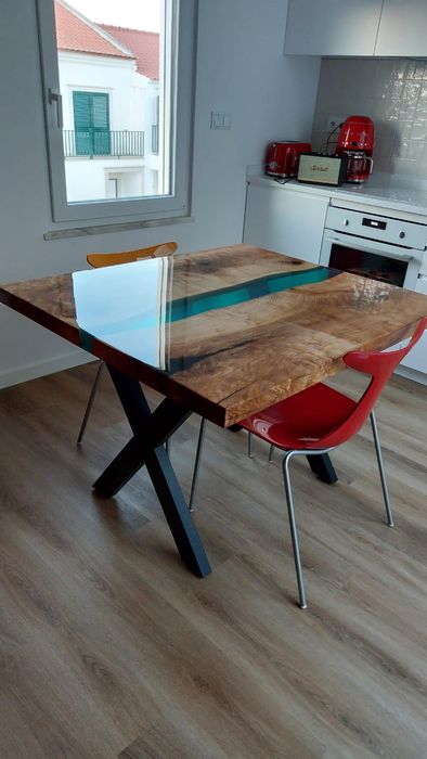 Mesas jantar resina epoxy