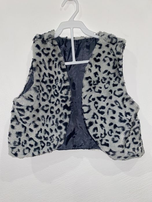 Kamizelka panterka szara mięciutka