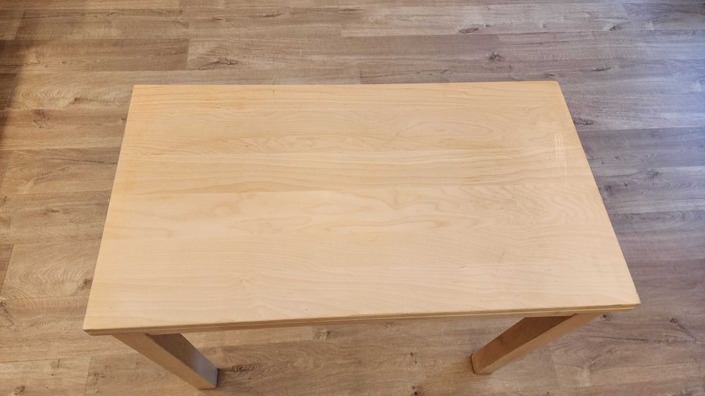 Stół kuchenny rozkładany brzoza 50-90x90 cm