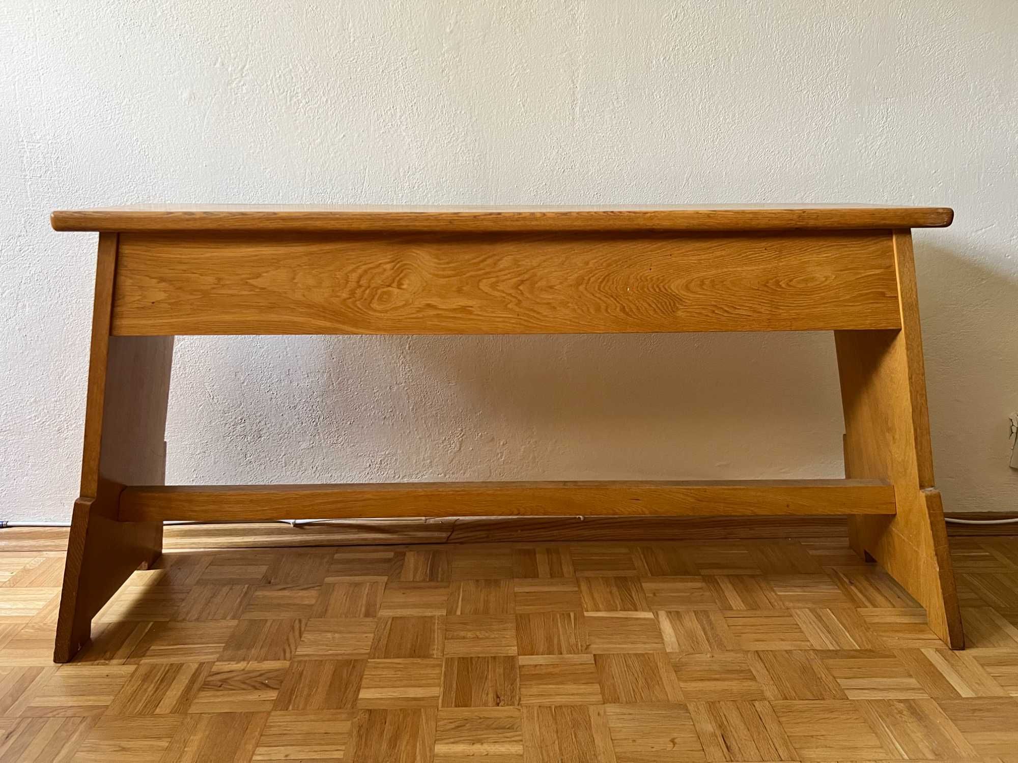 Pedał organowy wraz z ławą. KLAWIATURA NOŻNA, pełna, z drewna dębowego