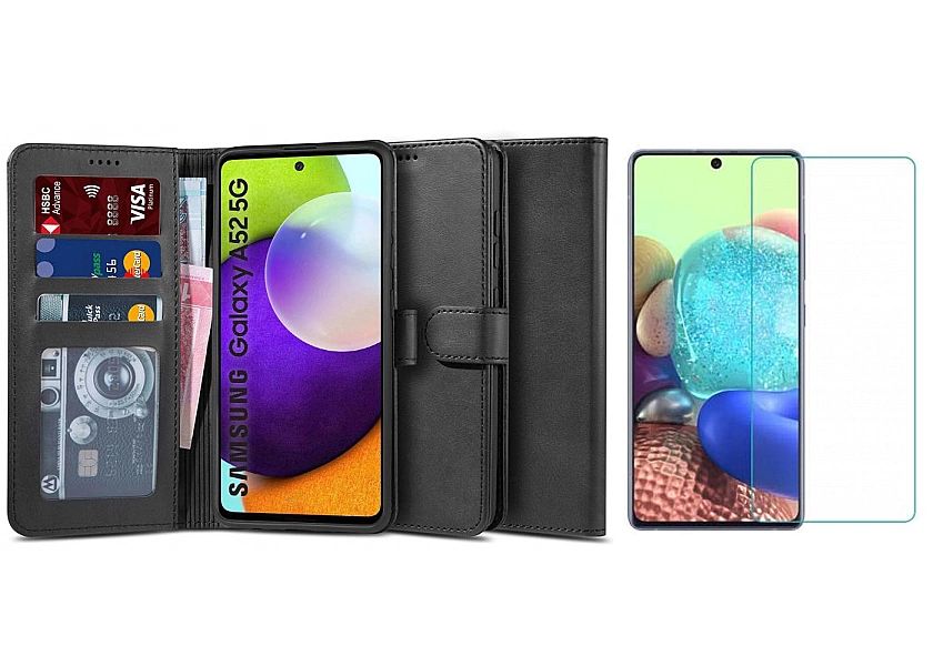 Etui Wallet 2 + szkło do Samsung Galaxy A52/5g