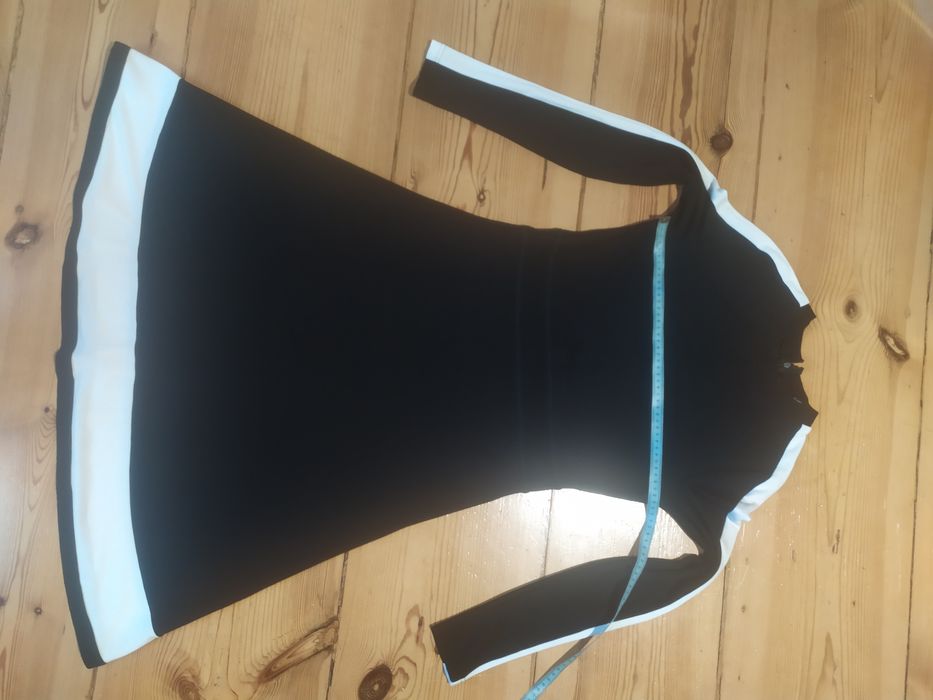 Sukienka Bonprix, r.36-38, czarno-biała, ubrana raz na egzamin,