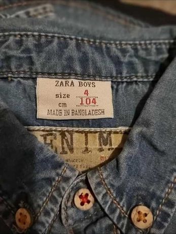 2 Camisa de ganga, Zara.