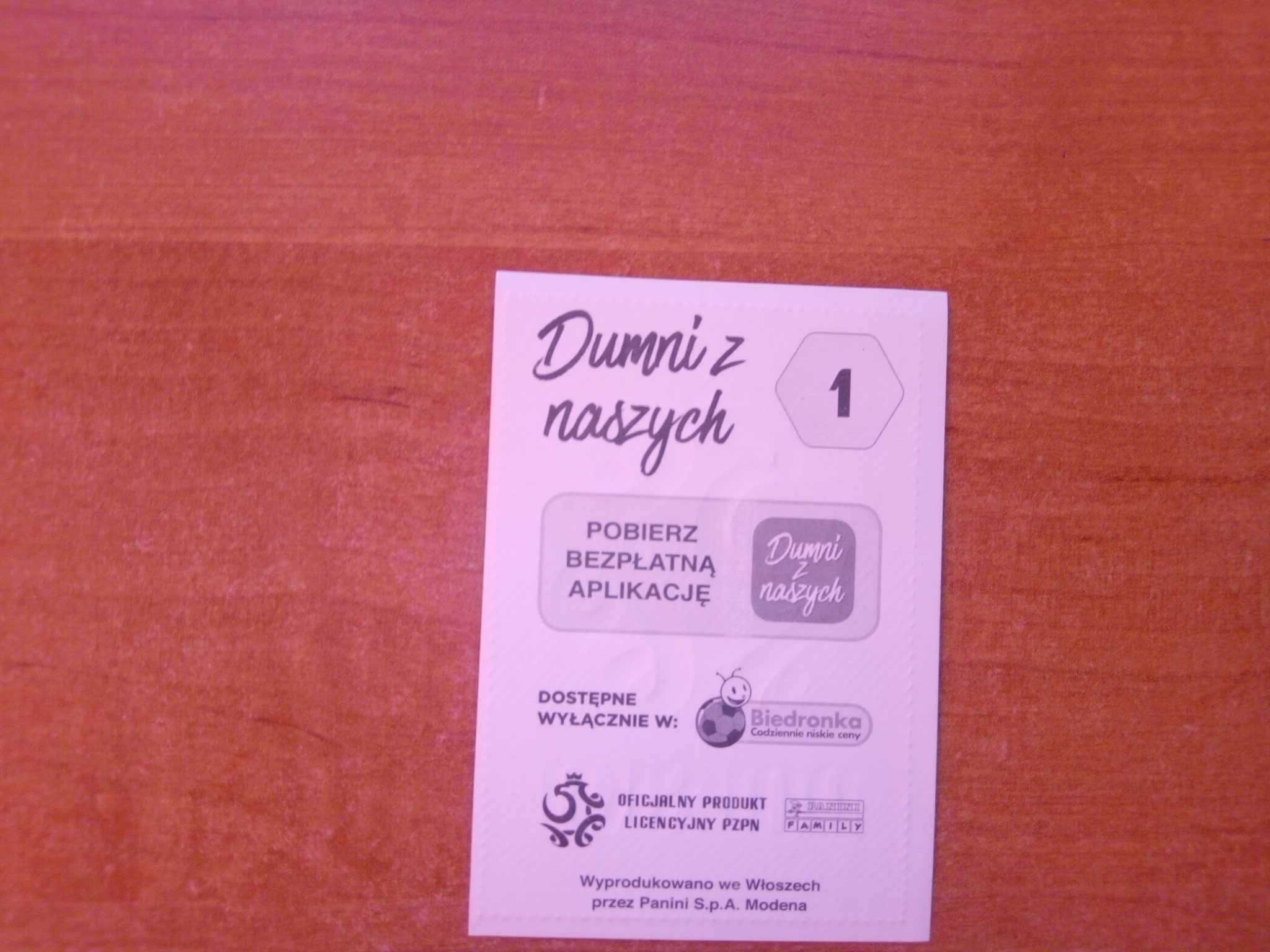 Naklejka Dumni z naszych nr 1 Panini Modena PZPN Biedronka 7,5 x 5cm