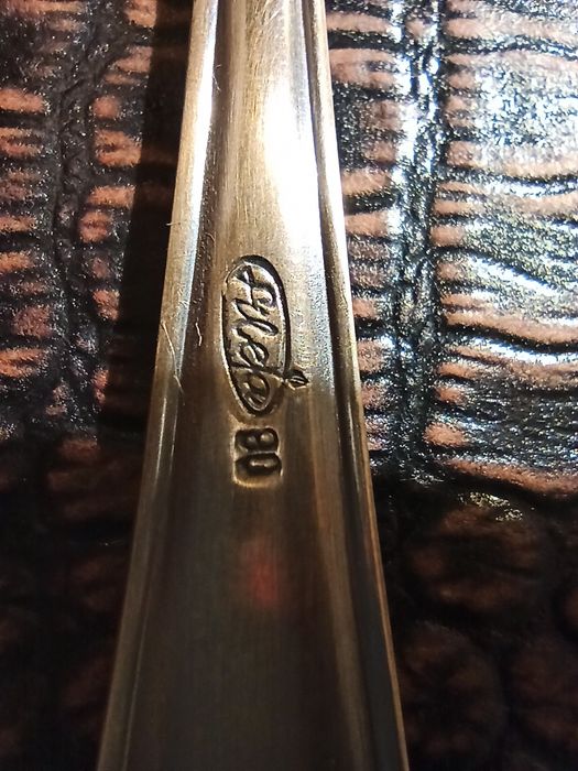 Sztućce, Łyżeczki Posrebrzane FIilefa 90 w Etui