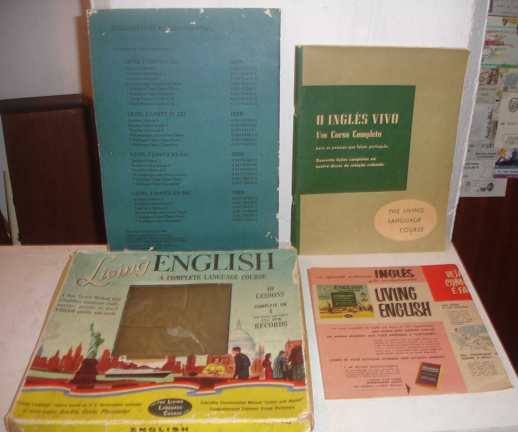 Curso de Inglês 1970 - discos LP's de vinil