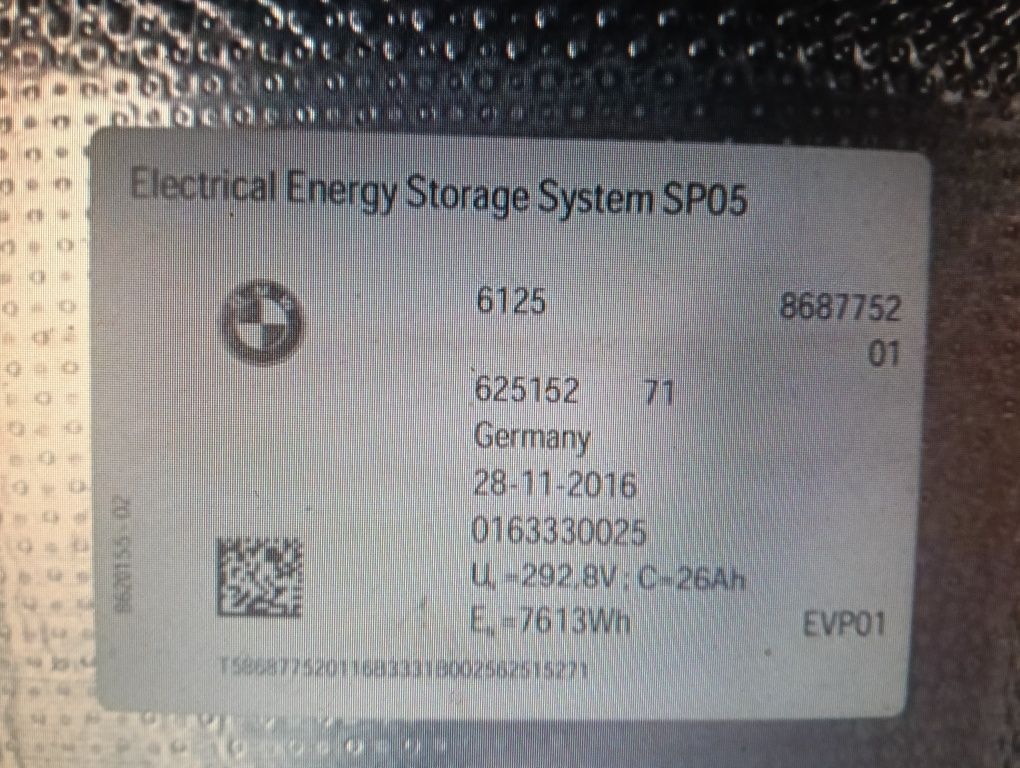 BMW F45/F30/G30/G11/G12/F15/Mini/Módulo célula/ Bateria de alta tensão