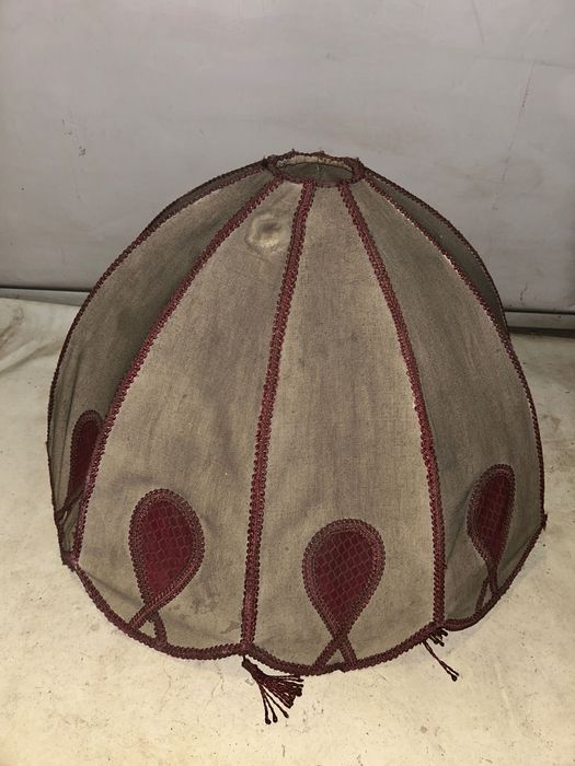 Stary DUŻY Abażur do starej lampy 68 cm
