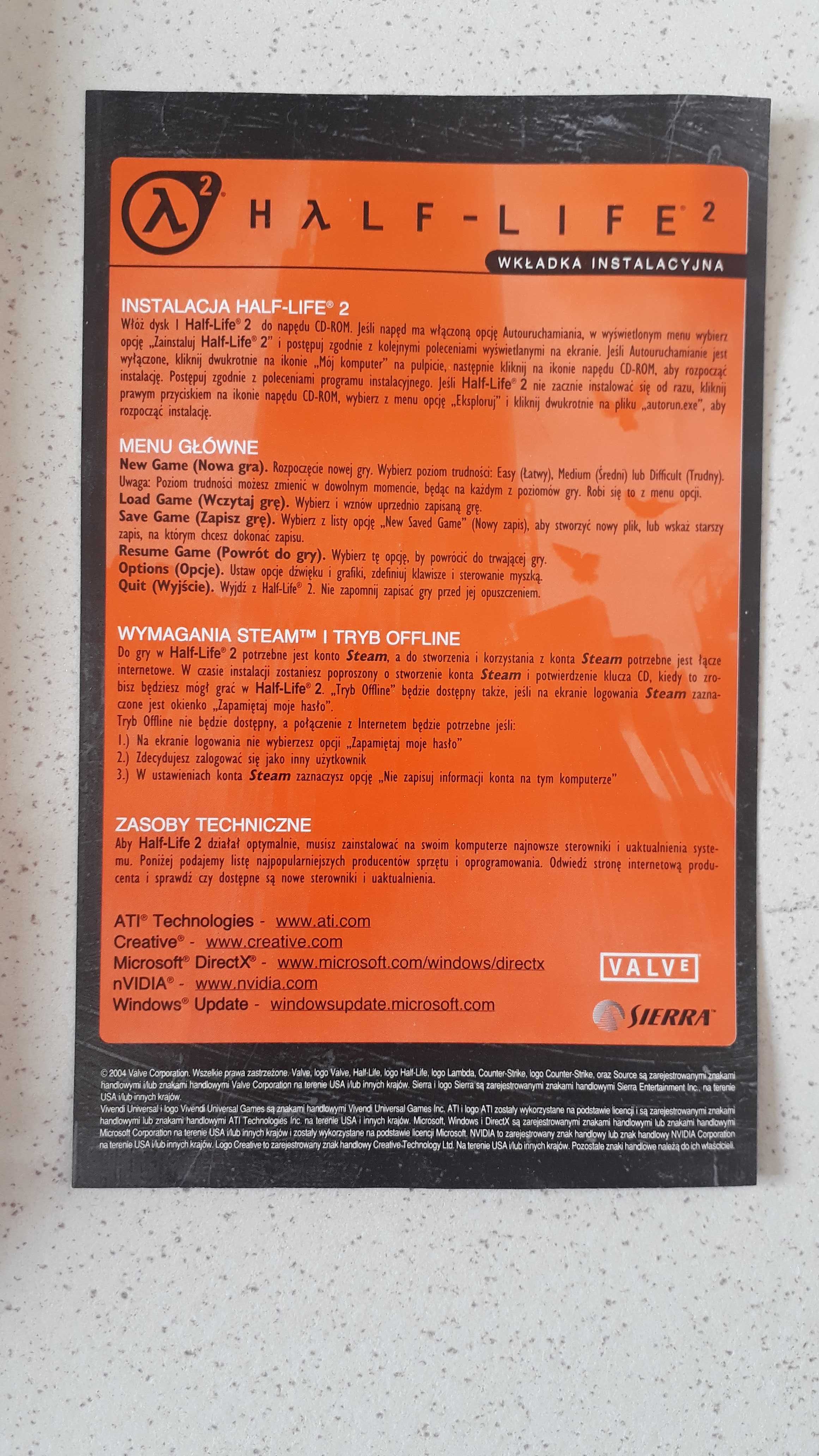 Gra Half Life 2 oryginał 5dvd